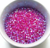 3/4mm Swarovski Light Siam AB 2X FC Bicones Rainbow Beads 36/72/144/432/720 Pieces rainbow beads, jewelry making, couture embellishment