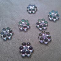 12/17 mm Vintage Swarovski Rare Aurore Boreale Flower Button 2 hole 6/12 Pieces