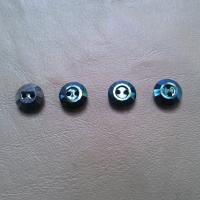 10 mm Vintage Swarovski Metallic Blue Button 2 holes 6/12 pieces #3122