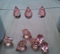 Vintage Swarovski crystal Drops 15x9 MM Fancy Crystal drops 6 Pieces