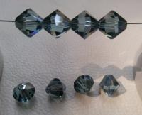 10mm SWAROVSKI, Rare Bicones Austrian, Aquamarine AB/Crystal/Jet Nut/Peridot/Crystal Blue Shade/Crystal Silver Night vintage rare beads