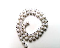 6 SS Rhinestone Chain Vintage Chatons Opaque Chalk White Silver Plated 2mm 1/2/5/15 Meters Wedding Bridal Supplies|Jewelry Making|Decoration