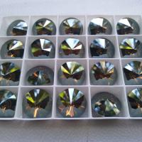 18mm Swarovski 1122 Rivoli CRYSTAL SATIN Foiled 2/6 pieces (206) PREMIUM jewelry making stones