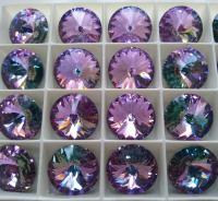 18mm Swarovski 1122 Rivoli Crystal Vitrail Light Foiled 2/6 Pieces 001 VL PREMIUM MATERIALS