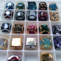 Swarovski 39ss Vintage Clips Sewon (31 Crystal Colors) 4 Hole Sliders 6/12/24/100 Pieces, Silver/Gold/Black Fittings PREMIUM Materials