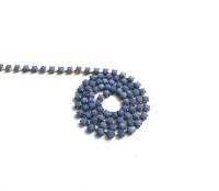 8 SS Rhinestone Chain Vintage Glass Pressed Chatons Opaque Faded Denim Blue 2.5 mm 1/2/5/15 Meters boho chic blue, decoration vintage chains