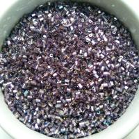 10/0 MATSUNO HEXAGON 2 Cuts Transparent Light Amethyst Silverlined Rainbow seed beads Japanese Beads 10/50/100/450Gms