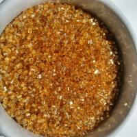 10/0 2 Cuts Premium Medium Topaz Silver Lined Seed Beads Vintage Czech Beads 50/100/200 Grams