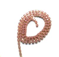 6 SS Rhinestone Chain Vintage Glass Light Purple Opal 2mm 1/2/5/15 Meters vintage findings, jewelry making, craft supplies, embroidery