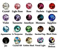 14mm Swarovski 1122 Rivoli Crystal Foiled in 24 Colours 2/4/12/24 Pieces Jewelry parts
