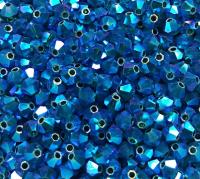 5mm Swarovski Emerald AB 2X FC Bicones 12/36/72/144/432/720 Pieces rainbow beads, jewelry making, couture embellishments, embroidery
