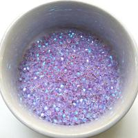 3/4mm Swarovski Violet AB 2X FC Bicones Rainbow Beads 36/72/144/432/720 Pieces vintage rare jewelry findings, embroidery materials, couture