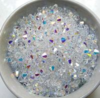 3mm Crystal Aurore Boreale Swarovski Bicone beads rainbow 36/72/144/432/720 Pieces rainbow beads, jewelry making, couture embellishments
