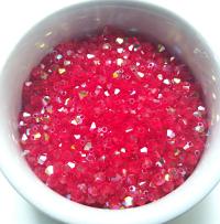 Swarovski (4mm) Light Siam AB Bicones rainbow beads 36/72/144/432/720 Pieces, PREMIUM rainbow beads, jewelry making, couture embellishments