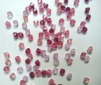 3/4 Pink Shaded Mix Swarovski Bicone Beads 36/72/144/432/720 Pieces loose beads, mix beads, embroidery materials, craft supplies, saucer