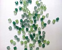 3/4mm Green Shaded Mix Swarovski Bicone 36/72/144/432/720 Pieces loose beads, jewellery making, embroidery materials