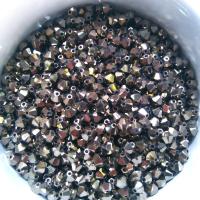 4mm Crystal Metallic Light Gold 2X Swarovski Bicone Cuts 36/72/144/432/720 Pieces rare beads, embroidery materials, quality materials