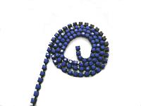 6 SS Rhinestone Chain Vintage Glass Pressed Chatons Opaque Royal Blue 2mm 1/2/5/15 Meters vintage findings, strass chains, craft supplies