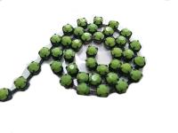 12 SS Rhinestone Chain Vintage Glass Vintage Chatons Opaque Peridot (3mm) 1/2/5/15 Meters Bridal Supplies, strass chains, craft supplies