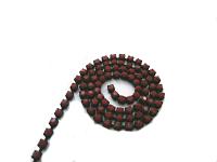 6 SS Rhinestone Chain Vintage Glass Pressed Chatons Opaque Chocolate Reddish Brown 2mm 1/2/5/15 Meters vintage findings, strass chains