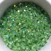 Swarovski (3/4mm) Peridot AB Bicones rainbow beads 36/72/144/432/720 Pieces rainbow beads, jewelry making, couture embellishments