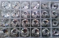 18mm Swarovski 1122 Rivoli CRYSTAL Foiled 2/6 pieces (001) jewelry making stones