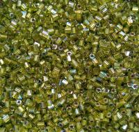 10/0 MATSUNO HEXAGON 2 Cuts Peridot Silverlined Rainbow seed beads Japanese Beads 10/50/100/450Gms