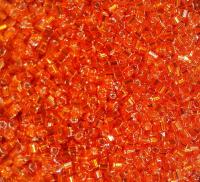 10/0 2 Cuts Premium Orange Transparent Silver Lined Seed Beads Vintage Czech Beads 50/100/500 Grams