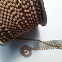 16 SS Rhinestone Chain Vintage Pressed Chatons in Light Vintage Pink (4mm) 1/2/5/15 Meters vintage findings, jewelry making, craft supplies
