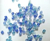 3/4mm Blue Shaded Mix Swarovski Bicone Beads 36/72/144/432/720 Pieces loose beads, mix beads, embroidery materials, craft supplies, saucer