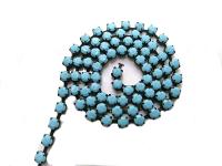 16SS Rhinestone Chain Vintage Glass Pressed Chatons Opaque Turquoise (4mm) 1/2/5/15 Meters