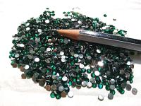 10SS Swarovski Flatbacks in Emerald Chaton Roses 2088 (2.9mm) Made in Austria 72/144/432/1440 Pieces Nail art decoration, craft supplies