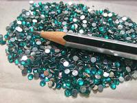 10/12SS Swarovski Flatbacks in Blue Zircon Chaton Roses 2088 (2.9mm) Made in Austria 144/720/1440 Pieces Nail art decoration