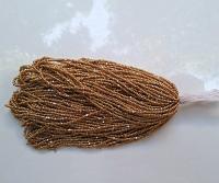11/0 Hanks Charlotte Cut Beads Gold Metallic 1/5/25/50/100 Hanks 2.0mm glass beads, jewelry supply, findings, craft supply, vintage supply