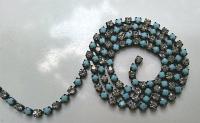 6SS Rhinestone Chain Turquoise Crystal (2mm) 1/2/5/15 Meters Brass/Vintage Black settings embroidery materials, jewelry making, strass chain