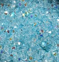 4mm Swarovski Light Azore Aurore Boreale Bicones rainbow beads 36/72/144/432/720 Pieces jewelry making, couture embellishments