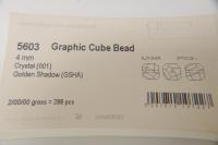 Swarovski 5603 4mm Graphic Cube Crystal 12/36/72/144/288 Pieces Crystal/AB/Golden Shadow PREMIUM MATERIALS, vintage findings, wedding