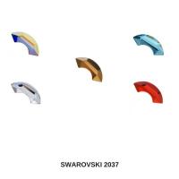SWAROVSKI 2037 Eclipse Flat Back non hotfix crystal Crystal/Light Siam/Crystal AB/ Light Smoked Topaz/Aquamarine 6/24 Pieces