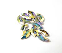 SWAROVSKI 2037 Eclipse Flat Back non hotfix crystal Crystal/Light Siam/Crystal AB/ Light Smoked Topaz/Aquamarine 6/24 Pieces
