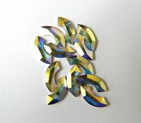 SWAROVSKI 2037 Eclipse Flat Back non hotfix crystal Crystal/Light Siam/Crystal AB/ Light Smoked Topaz/Aquamarine 6/24 Pieces