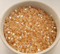 4mm Swarovski Light Peach AB Bicones beads 36/72/144/432/720 Pieces, rainbow beads, craft supplies, jewelry making