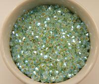 4mm Swarovski Chrysolite AB 2X FC Bicones Rainbow Crystal Beads 36/72/144/432/720 Pieces jewelry making, embroidery couture materials