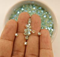 4mm Swarovski Chrysolite AB 2X FC Bicones Rainbow Crystal Beads 36/72/144/432/720 Pieces jewelry making, embroidery couture materials