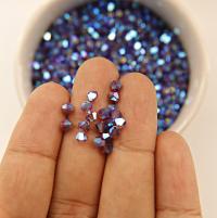 Swarovski (3/4mm) Amethyst AB 2X FC Bicones Rainbow Beads 36/72/144/432/720 Pieces rainbow beads, jewelry making, couture embellishments