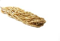 11/0 Hanks Charlotte Cut Beads Gold Metallic 1/5/25/50/100 Hanks 2.0mm glass beads, jewelry supply, findings, craft supply, vintage supply