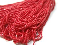 11/0 Hanks Charlotte Cut Beads 93210 Opaque Cherry Red 1/5/25/50/100 Hanks 2.0mm glass beads, jewelry supply, findings, craft supply vintage