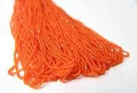 11/0 Frosted Orange Hanks Charlotte Cut Beads 53430 1/5/25/50/100 Hanks 2.0mm glass beads, jewelry supply, findings, craft supply vintage