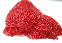 13/0 Hanks Charlotte Cut Beads Transparent Light Siam 1/5/25/50/100 Hanks 1.6mm Red glass beads, jewelry supply, findings, craft supply
