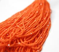 13/0 Hanks Charlotte True Cut Beads Orange Opaque 1/5/25/50/100 Hanks 1.6mm glass beads, jewelry supply, findings, craft supply, rare beads