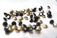 Swarovski 24ss/28ss/38ss Chaton Round Jet Black 6/12/24/100/300/500 Pieces